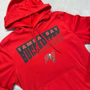 Tampa Bay Buccaneers Sweatshirt Mens L Red New‎ Era Hoodie NFL Combine Football